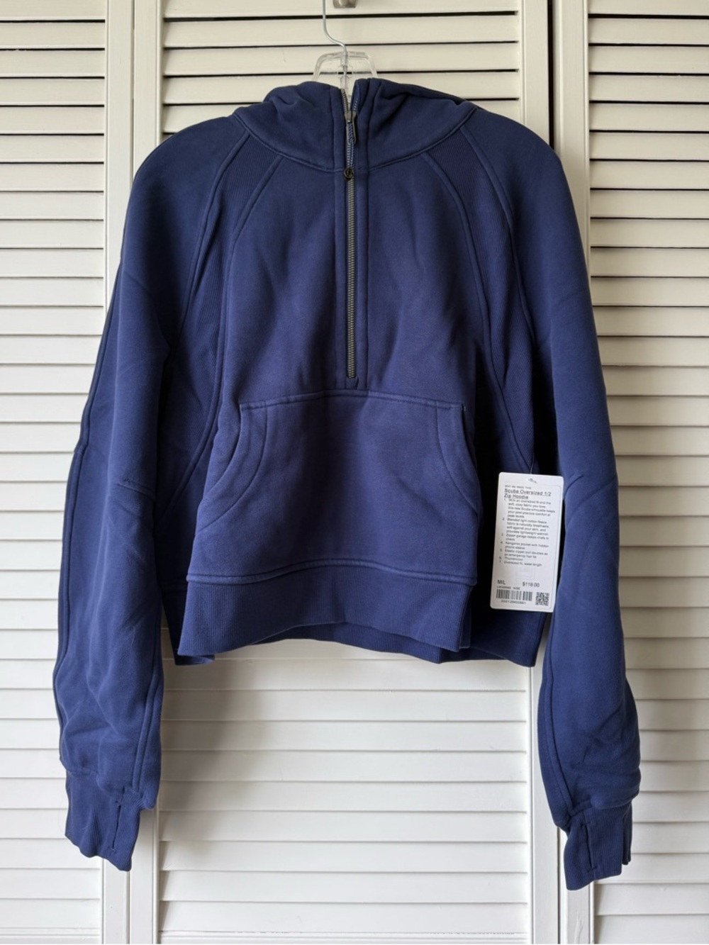 NWT Lululemon Scuba Oversized Half-Zip Hoodie - Night Sea - Size M/L